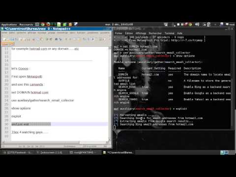 how to get emails from any domain with Metasploit