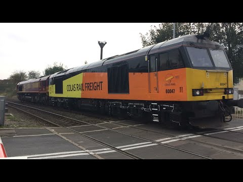 60047 & 66183 Passes Northallerton - 0N70 Doncaster Up  Decoy to Tyne S.S. 23/10/17