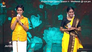Download lagu Thanthane Thamara Poo Song by #Sarvesh & #Ponnisri 😍❤️‍🔥| Super Singer Junior 11 | Episode Promo mp3