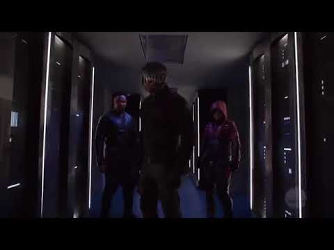 Arrow 7x22 Team Arrow vs Night Circle Fight Scene