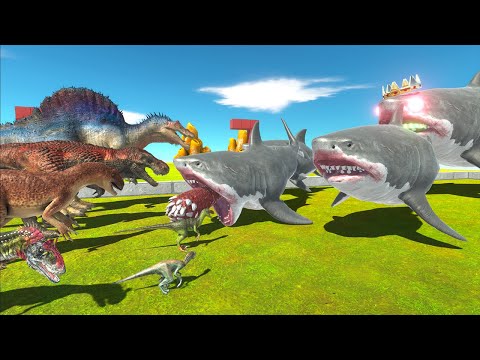 Aquatics Challenges, Can Carnivorous Dinosaurs Win? - Animal Revolt Battle Simulator