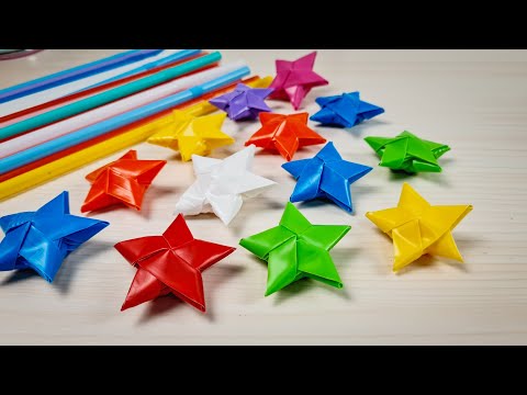⭐AWESOME STAR⭐| Straw Crafts Ideas Ep.1 | NINJA STAR | STRAW ARTS AND CRAFTS