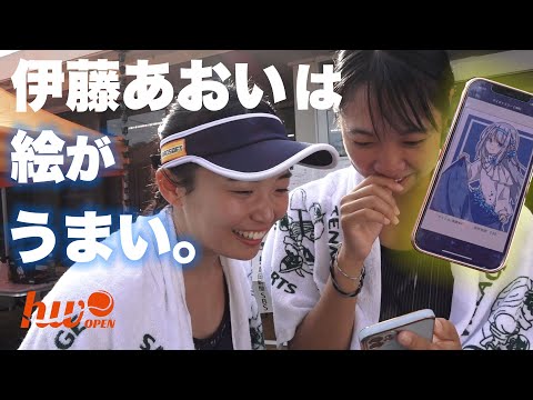 荒川晴菜・伊藤あおいペアのお絵描きトーク【浜松ウイメンズオープン】