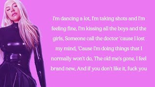 Christina Aguilera - Not Myself Tonight (lyrics)