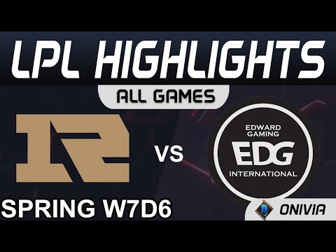 RNG vs EDG Highlights ALL GAMES LPL Spring Season 2021 W7D6 Royal Never Give Up vs EDward Gaming by