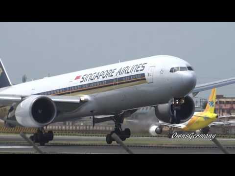 Singapore Boeing 777 Bouncing Landing in Manila, Philippines