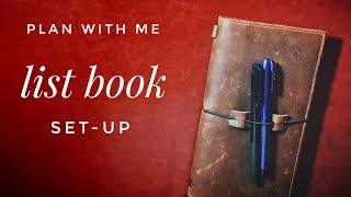 List Book Setup In A Traveler’s Notebook