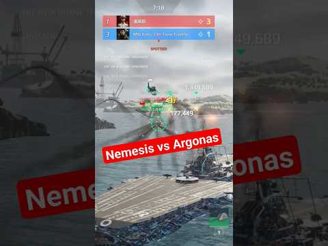 USS NEMESIS DESTROYED USS ARGONAS🔥 IN MODERN WARSHIPS #shorts