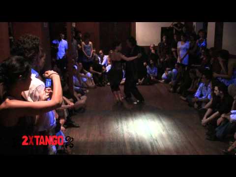  Juana Sepulveda  and  Mariano Frumboli  are  dancing  to  the  tango  "  Ojos Negro  "