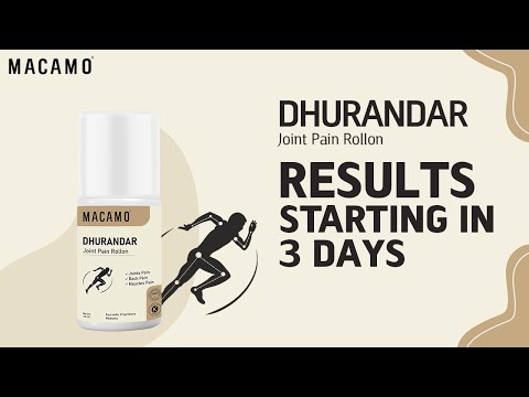 MACAMO Ayurvedic Instant Knee Pain Relief Roll On for Men and Women, 60 ml