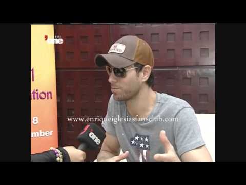 ENRIQUE IGLESIAS interviews Dubai World Trade Center United Arab Emirates 26th October entrevistas