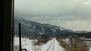 preview picture of video 'JR磐越西線・前面展望 猿和田駅から馬下駅(真冬の沿線) Train front view(Winter)'