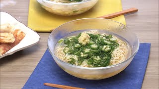 【3分クッキング公式】オクラのぶっかけそうめん　ちくわ天添え