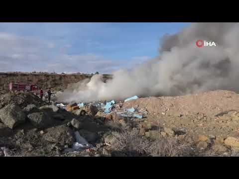 Yozgat’ta korkutan olay: Kaçak atıklar alev aldı!