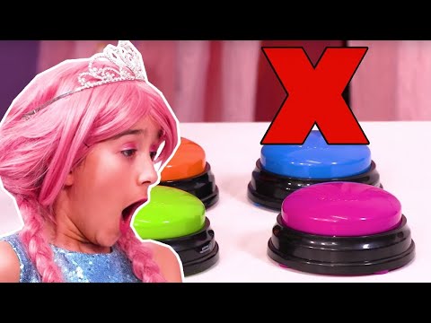 Don't Push The Wrong Button Challenge - Olivia Vs. Malice - Princesses In Real Life | Kiddyzuzaa