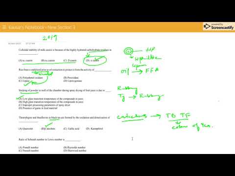 GATE 2019 Food Technology XL Q1-8