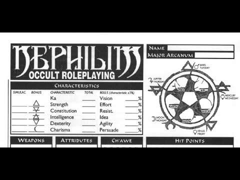 Nephilim Character Generation