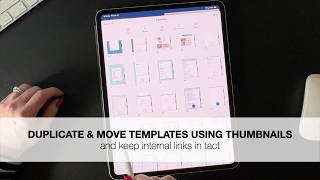 Duplicate and move templates using thumbnails in Goodnotes.