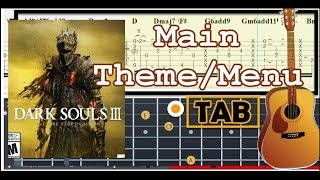 Guitar Tab - Main Theme/Menu (Dark Souls) OST Fingerstyle Tutorial Sheet Lesson #Anp