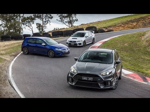 2017 Ford Focus RS vs 2018 Subaru WRX STI vs 2018 Volkswagen Golf R