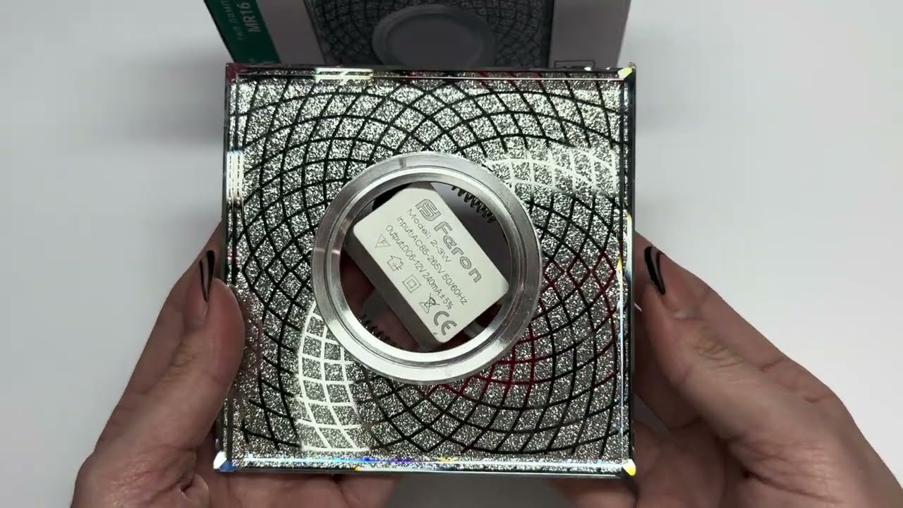 Врезной точечный светильник FERON CD834 MR-16 прозрачное серебро 01853