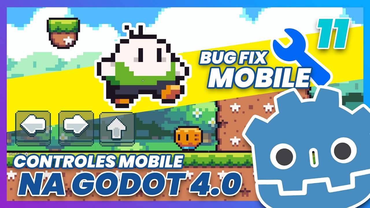 Ep11 (EXTRA) - CORRIGINDO Pulo Controle Virtual GODOT Mobile 4.0 - Criando um Jogo de Plataforma 2D