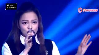 張韶涵 Angela Chang (不害怕+隱形的翅膀) LIVE 第五屆音悅V榜年度盛典 20170408