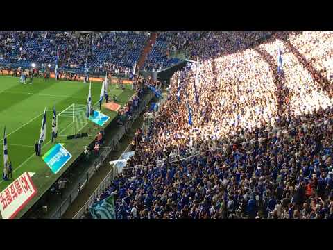 Schalke Dortmund 2:0 am 15.04.2018 Raúl in der Kurve