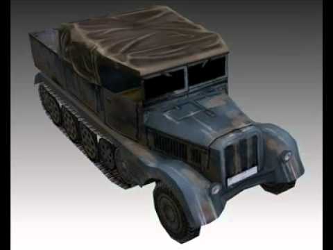 3D Model WW2German SdKfz 112 Half Tracks Review