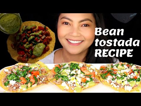 ASMR Easy and Simple BEAN TOSTADAS Tostadas de...