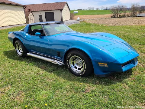 1980 Bright Blue Corvette For Sale Video
