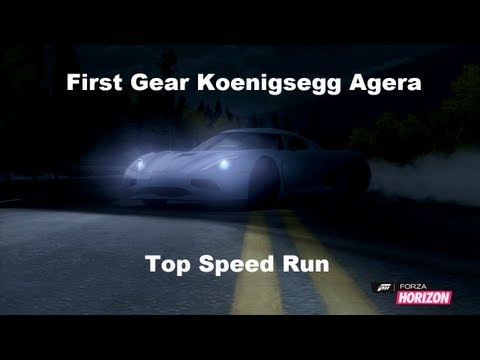 First Gear Koenigsegg Agera Top Speed Run (Forza Horizon)