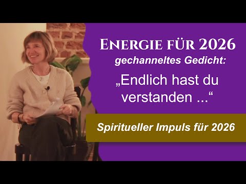 Inspiration for the year 2026 - A spiritual poem from the spirit world