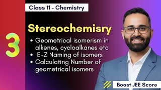 Geometrical isomerism in alkenes, cycloalkanes etc, E-Z Naming, Number of isomers
