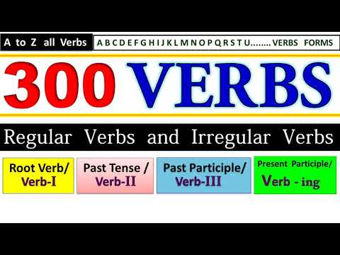 300 VERBS / A to Z  English Verb Forms / Verb Forms in English / ENGLISH VERBS / V1 V2 V3  Salim Sir