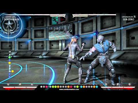 Sonya Blade Combo | Covert Ops | MKX | Corner - No meter 31% damage