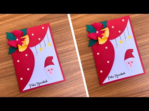 “Cómo Hacer una Tarjeta de Navidad Hecha a Mano 🌟 Fácil y Bonita para Sorprender a Todos” #diy