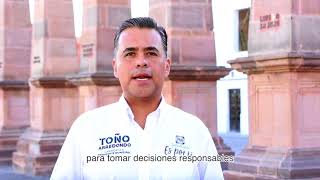 Toño Arredondo hace un llamado a la paz y a la unidad