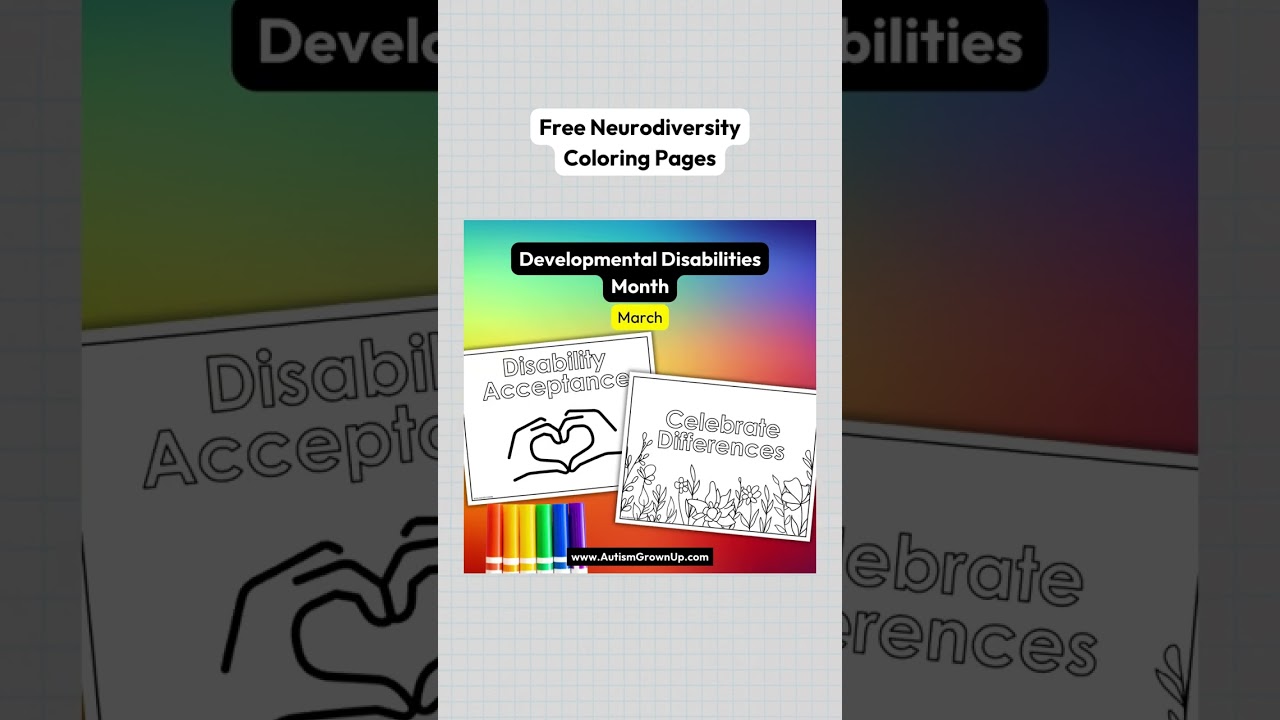 Free Resource: Neurodiversity Coloring Pages 🖍🌈