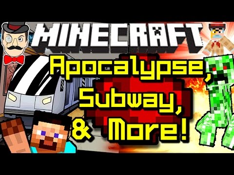 AdamzoneTopMarks - Minecraft REDSTONE CREATIONS! Working SUBWAY, Creeper Apocalypse, BOSSES & More!