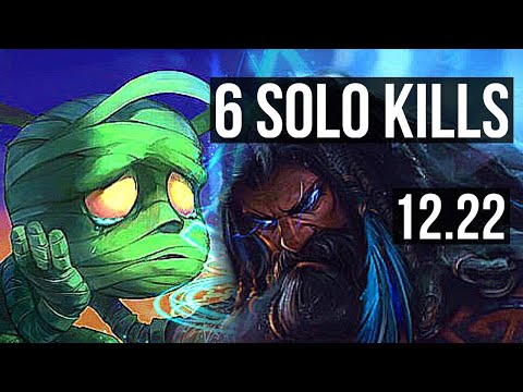 AMUMU vs UDYR (JNG) | 14/1/3, Rank 6 Amumu, 6 solo kills, Legendary, 300+ games | TR Master | 12.22