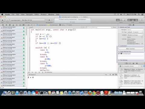 Objective C and MacOSX Programming Tutorial -13:Using switch Statement. (English Version)
