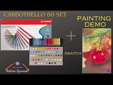 Carbothello Pastel Pencils Review + Christmas Bauble Painting Demo