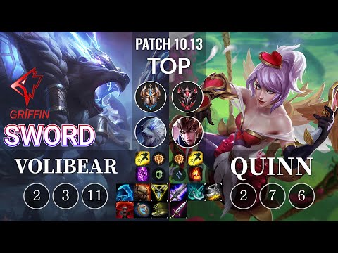 GRF Sword Volibear vs Quinn Top - KR Patch 10.13