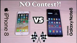 Galaxy Note 8 vs iPhone 8 SPEED TEST No Contest?!