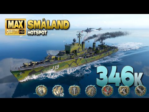 Destroyer Småland: TOP 5 EU DAMAGE - World of Warships