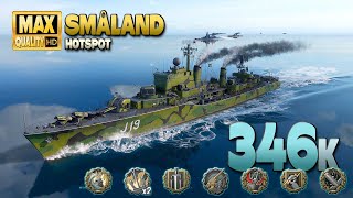 Destroyer Småland: TOP 5 EU DAMAGE - World of Warships