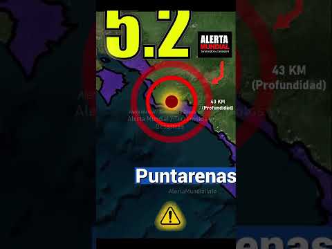 🌍 Sismo de 5.2 en Puntarenas, Costa Rica