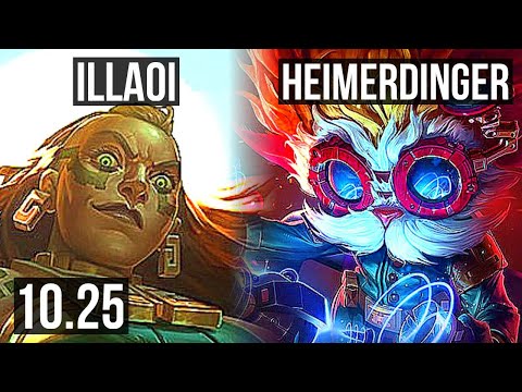 ILLAOI vs HEIMERDINGER (TOP) | 7 solo kills, 300+ games | KR Diamond | v10.25