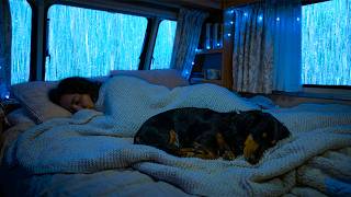 Download lagu Heavy Rain and Thunder on a Cozy Car at Night for Deep Sleep in Minutes mp3